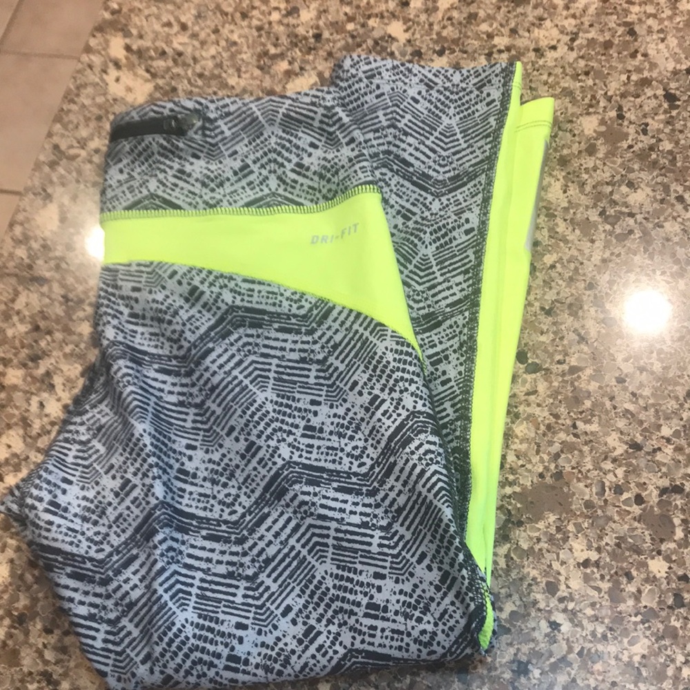 Nike Dri-fit  x small leggings with back zipper.